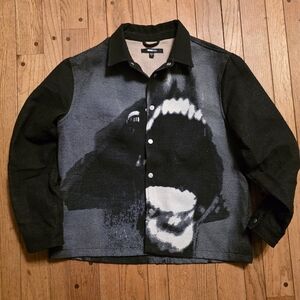 Rogue Tapestry Cropped Button Up Shirt